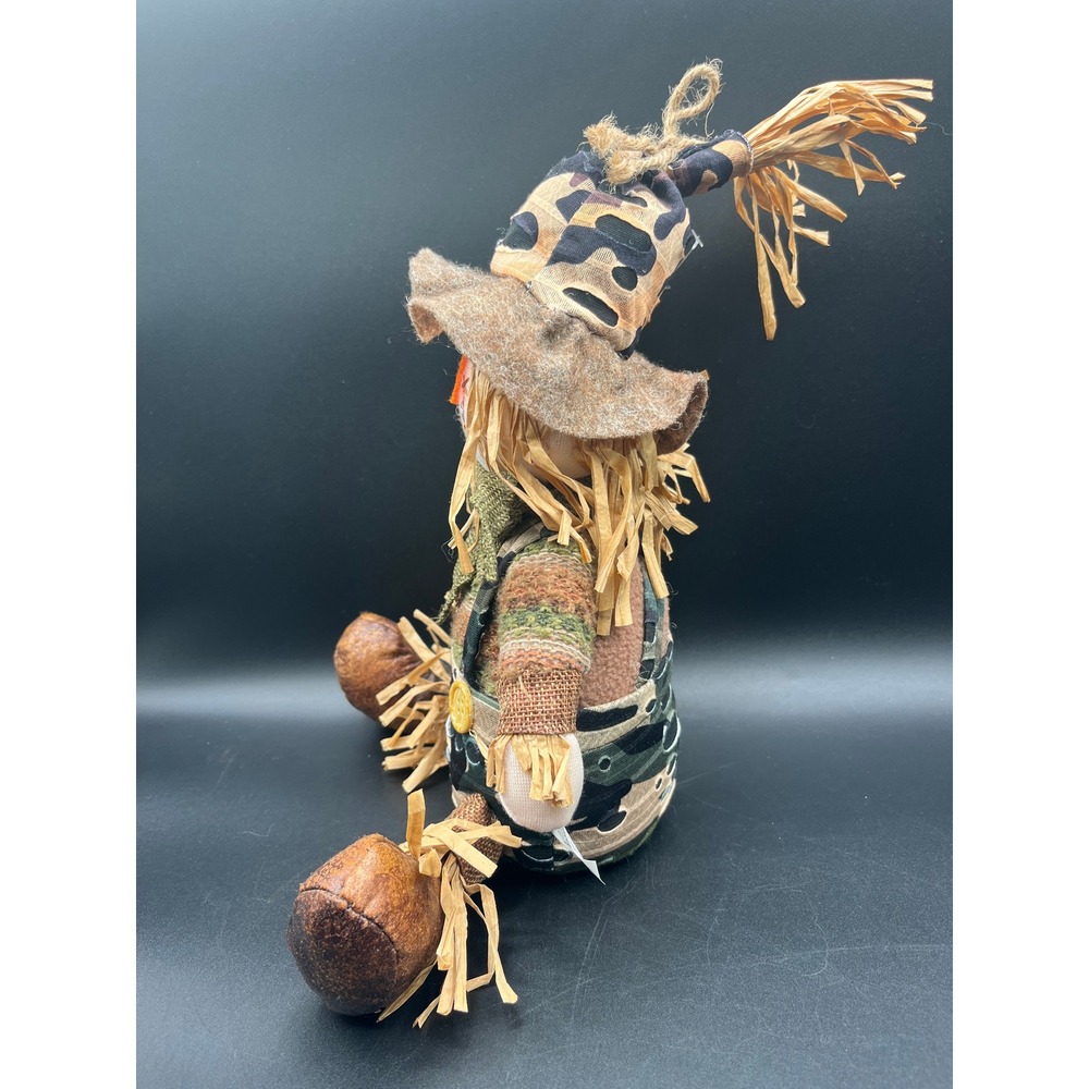 Hobby Lobby Camouflage Scarecrow Plush Fall Decor 11" Hunting Theme Autumn - Picture 4 of 7